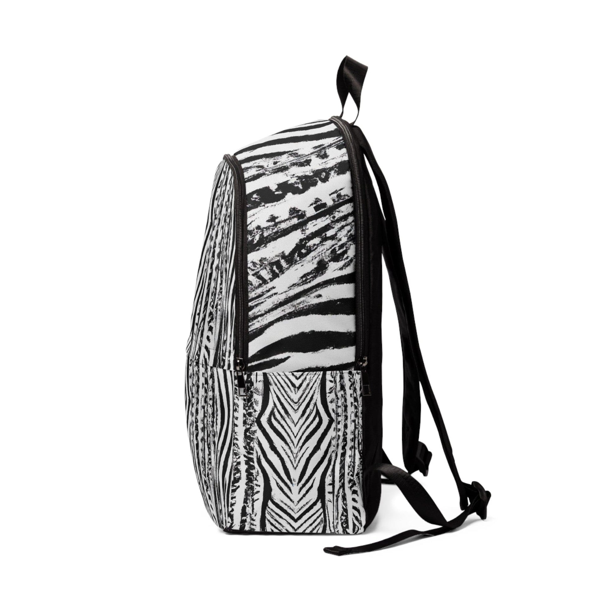 Fashion Backpack Waterproof Black White Native Print-2