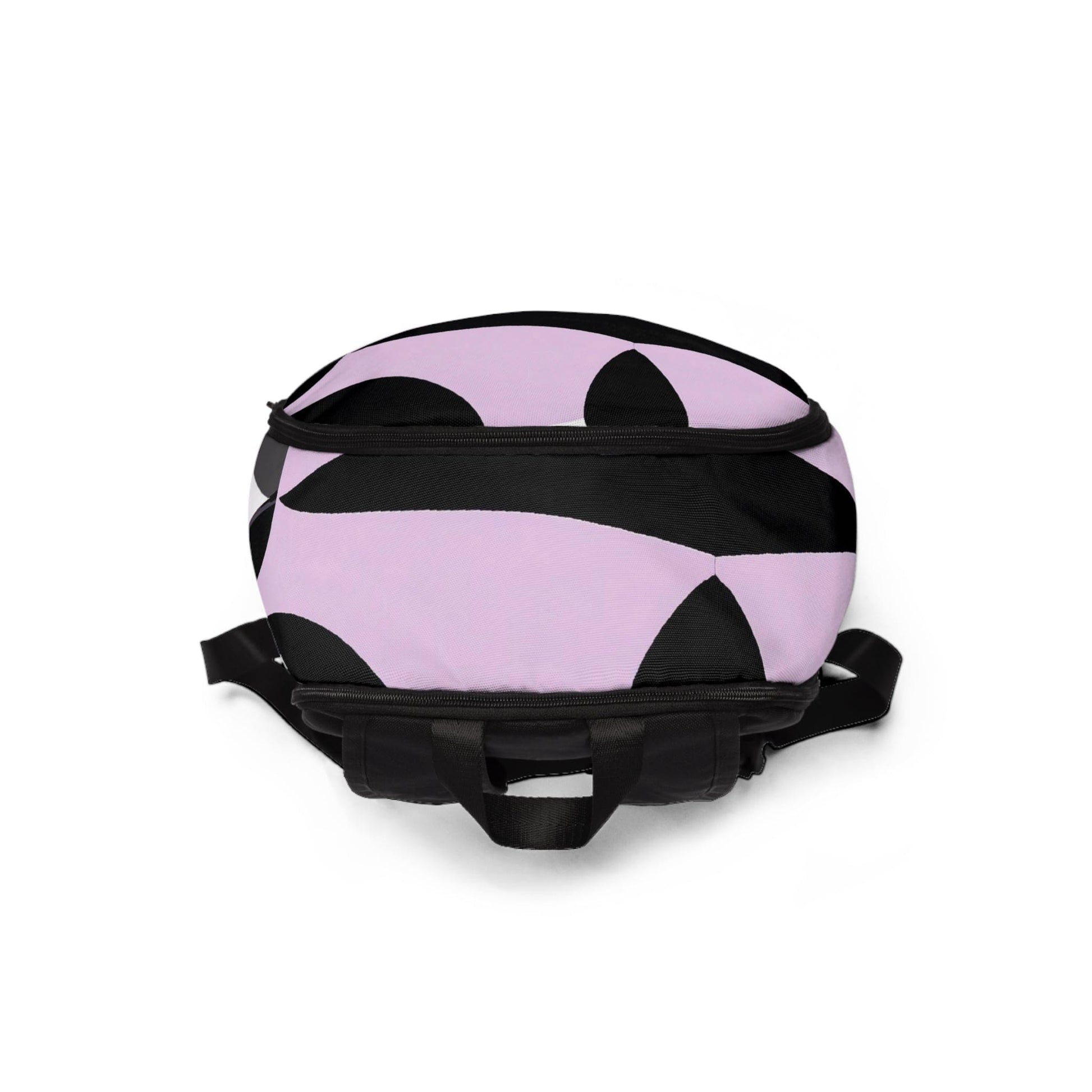 Fashion Backpack Waterproof Geometric Lavender and Black Pattern-3