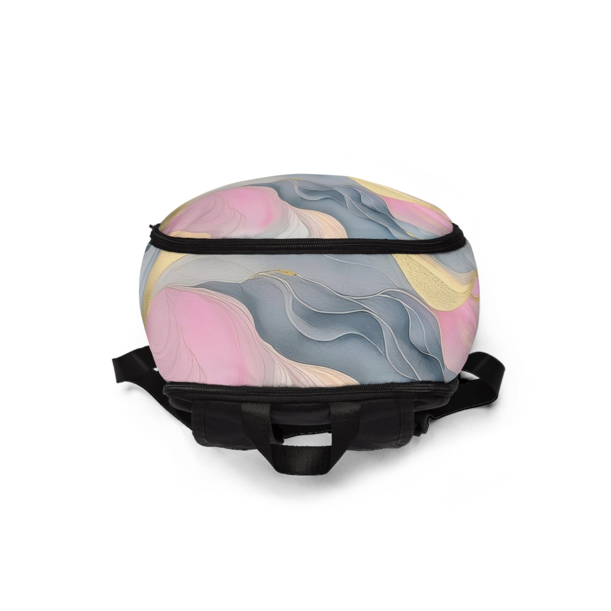 Fashion Backpack Waterproof Marble Cloud of Grey Pink Blue 72067-3