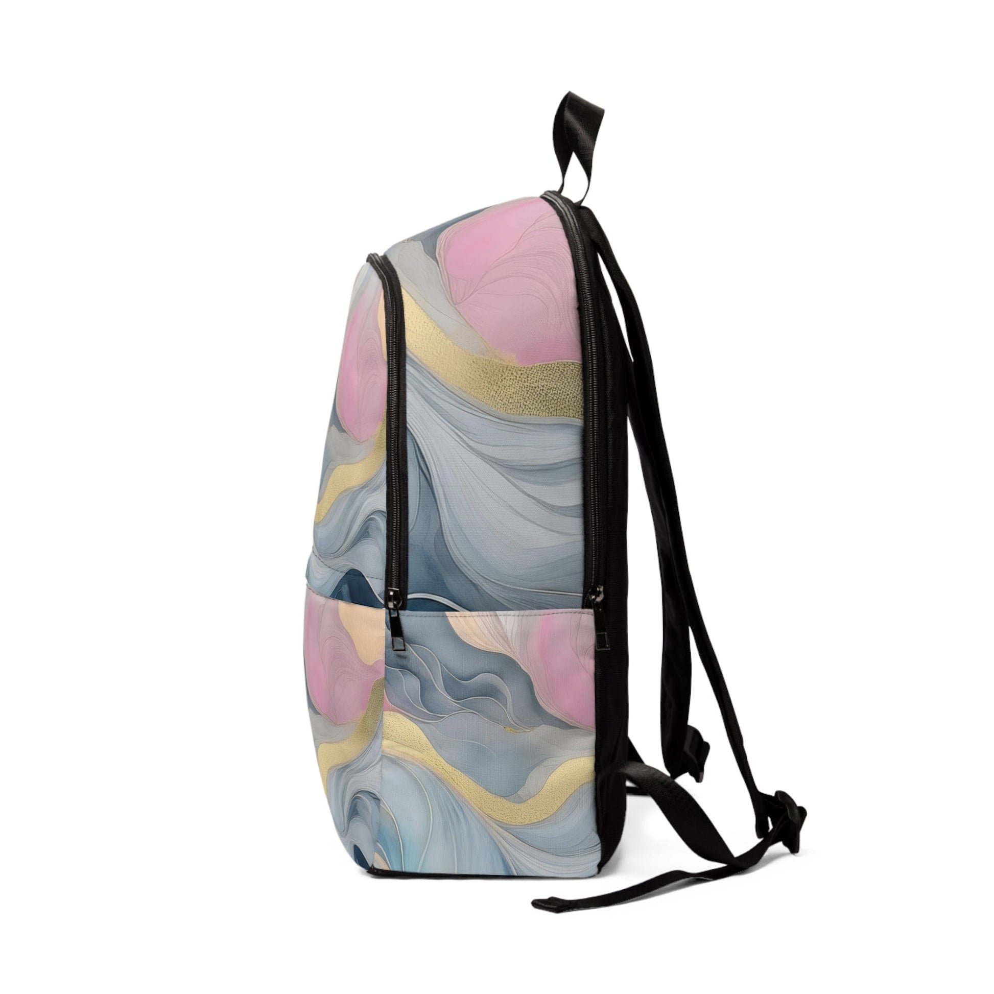Fashion Backpack Waterproof Marble Cloud of Grey Pink Blue 72067-2