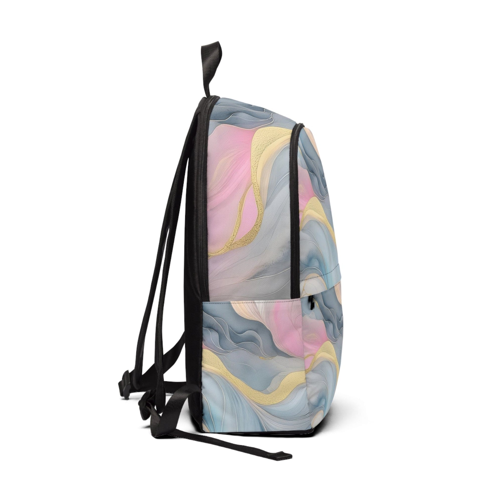 Fashion Backpack Waterproof Marble Cloud of Grey Pink Blue 72067-1