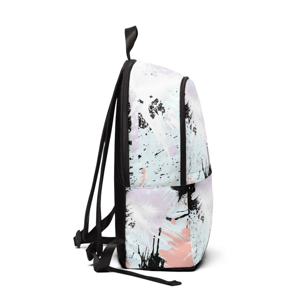 Fashion Backpack Waterproof Pink Black Abstract Print-1