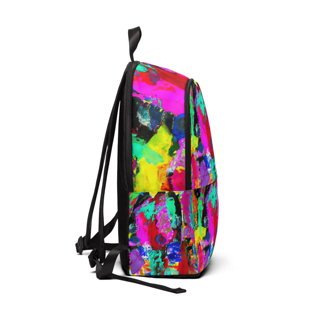 Fashion Backpack Waterproof Red Multicolor Abstract Print-1