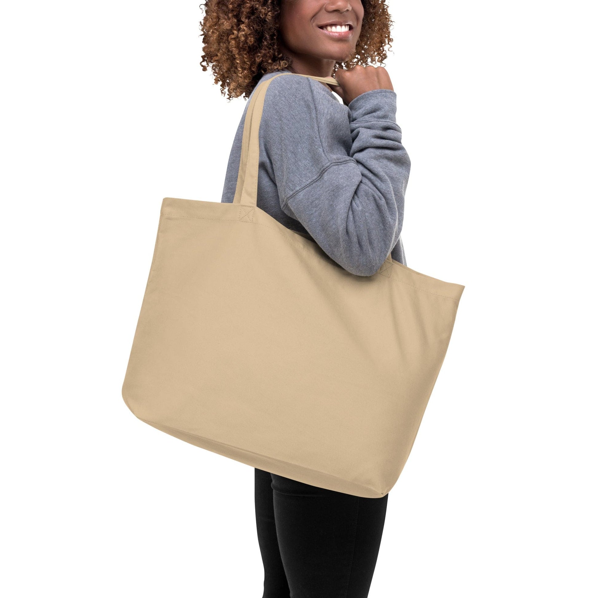 Large Beige Tote Bag-3