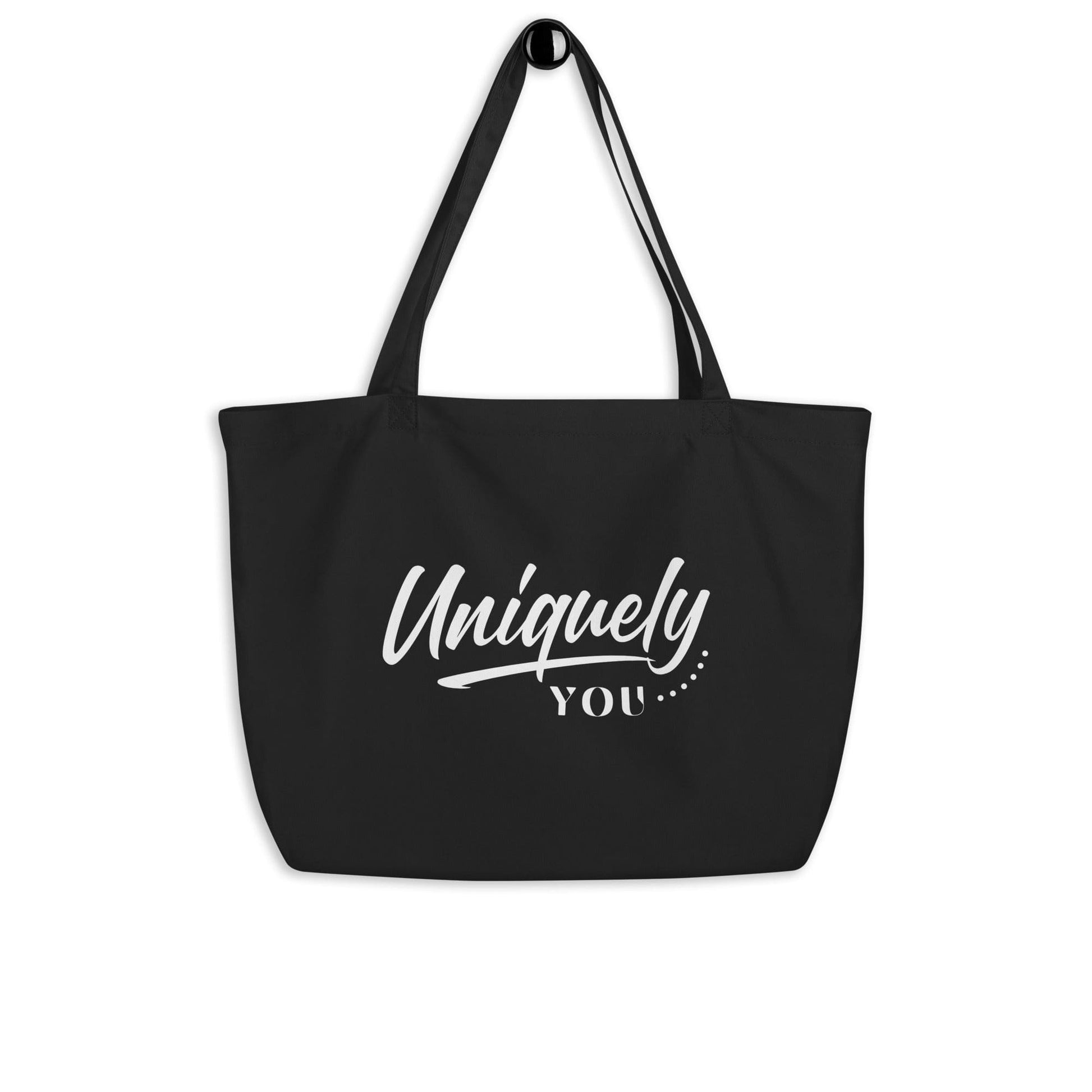 Large Black Tote Bag - Uniquely you Illustration-3
