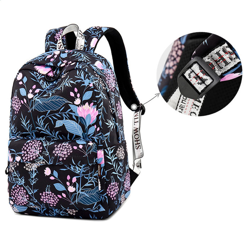 Large Capacity Women New Multifunction Flower Backpacks-3