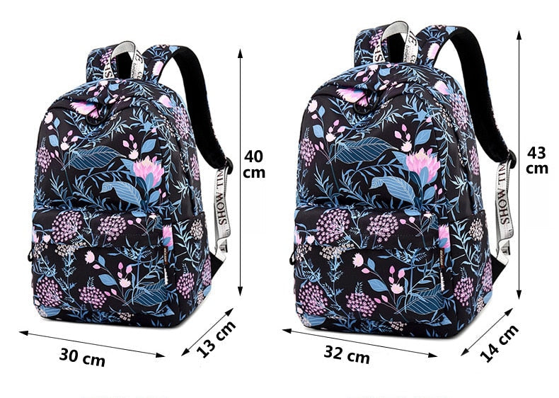 Large Capacity Women New Multifunction Flower Backpacks-1