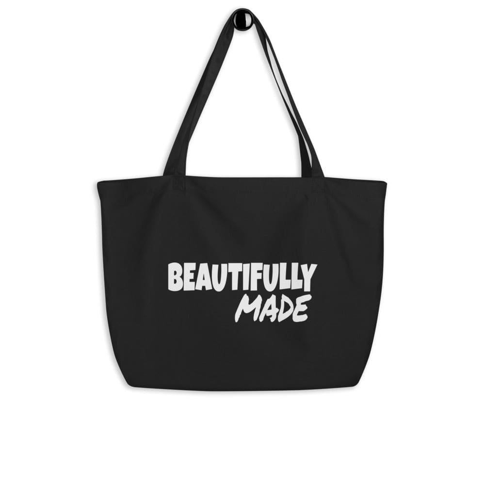 Large Black Tote Bag - Beautifully Made Inspirational Print-0