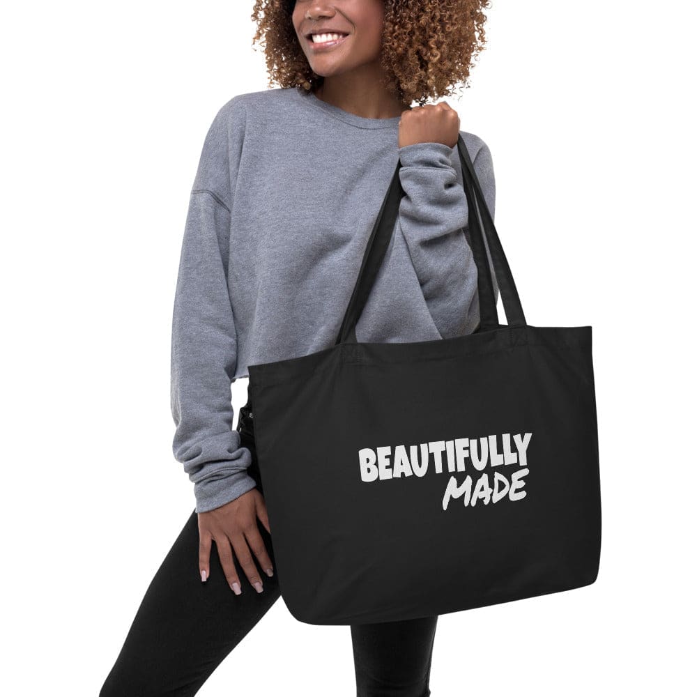 Large Black Tote Bag - Beautifully Made Inspirational Print-1